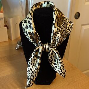 NWT Leopard Square Scarf 19.5”